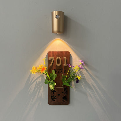 Contemporary Industrial Rechargeable Magnetically Cylinder ABS LED Wall Sconce Lamp For Hallway