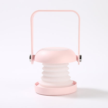Contemporary Creative Rechargeable Foldable Silica ABS PC Round Mirror LED Table Lamp Night Light For Bedroom