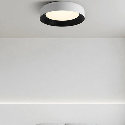 Modern Minimalist Round Iron Acrylic LED Flush Mount Ceiling Light For Bedroom