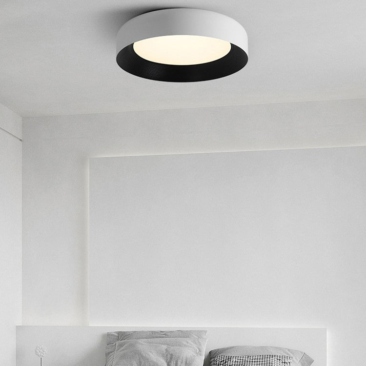 Modern Minimalist Round Iron Acrylic LED Flush Mount Ceiling Light For Bedroom