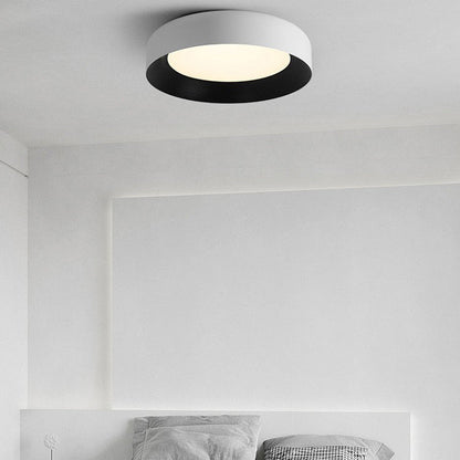 Modern Minimalist Round Iron Acrylic LED Flush Mount Ceiling Light For Bedroom