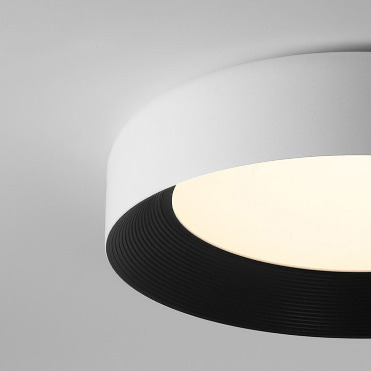 Modern Minimalist Round Iron Acrylic LED Flush Mount Ceiling Light For Bedroom