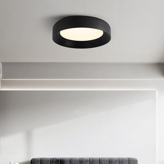 Modern Minimalist Round Iron Acrylic LED Flush Mount Ceiling Light For Bedroom