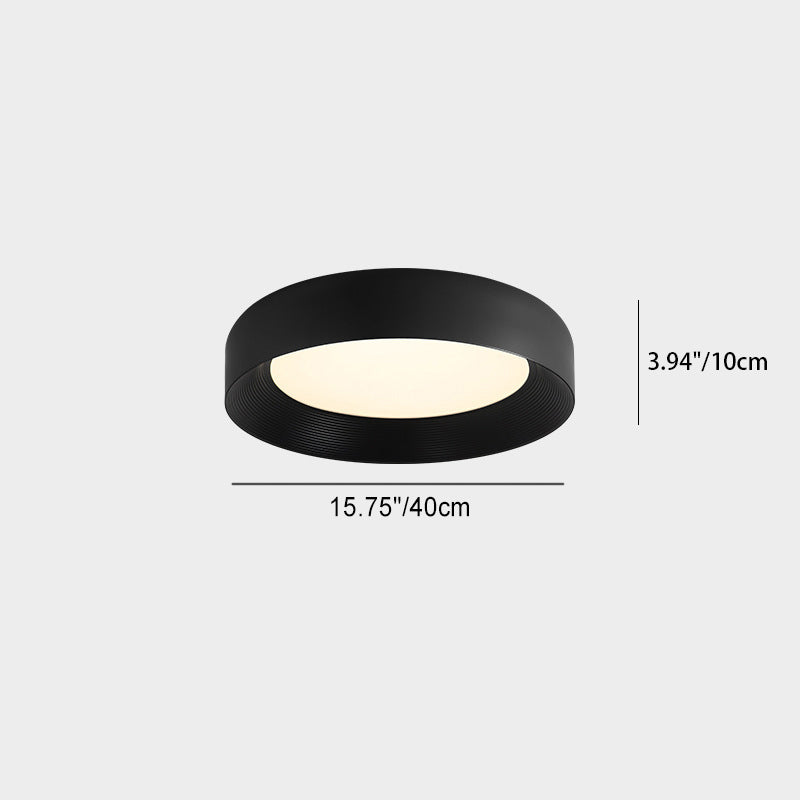 Modern Minimalist Round Iron Acrylic LED Flush Mount Ceiling Light For Bedroom
