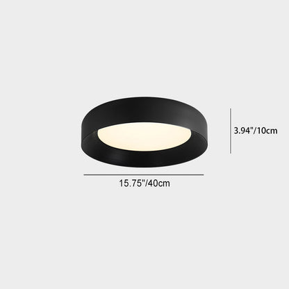 Modern Minimalist Round Iron Acrylic LED Flush Mount Ceiling Light For Bedroom