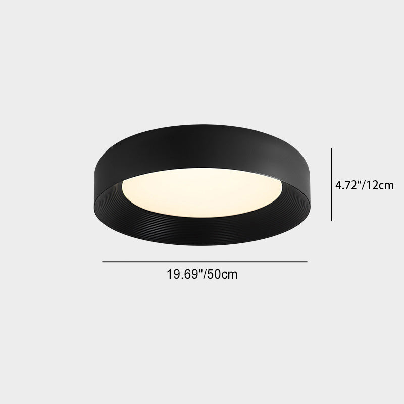 Modern Minimalist Round Iron Acrylic LED Flush Mount Ceiling Light For Bedroom