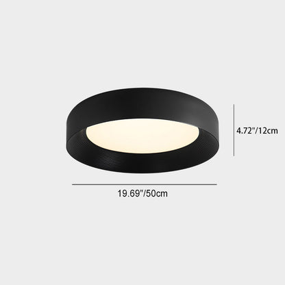 Modern Minimalist Round Iron Acrylic LED Flush Mount Ceiling Light For Bedroom
