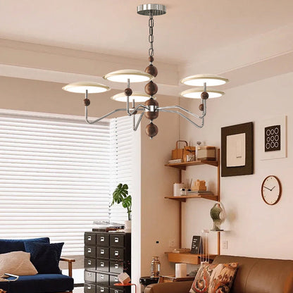 ثريات LED معاصرة بتصميم ريترو من الحديد والألومنيوم والأكريليك على شكل نجمة طائر لغرفة المعيشة 