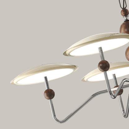 ثريات LED معاصرة بتصميم ريترو من الحديد والألومنيوم والأكريليك على شكل نجمة طائر لغرفة المعيشة 
