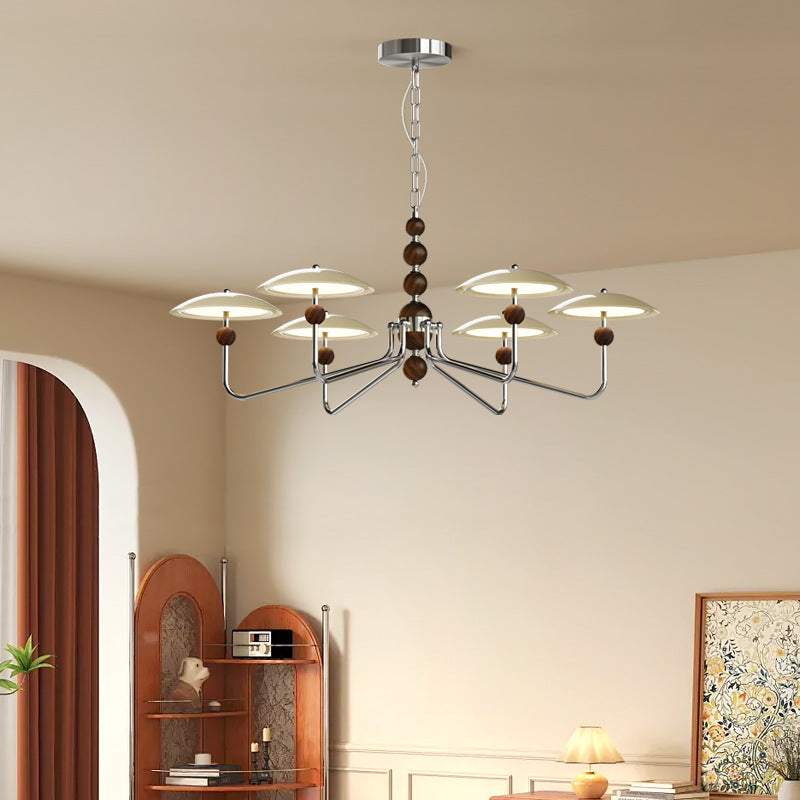 ثريات LED معاصرة بتصميم ريترو من الحديد والألومنيوم والأكريليك على شكل نجمة طائر لغرفة المعيشة 