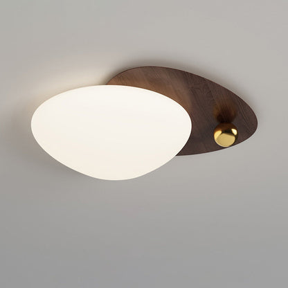 Contemporary Creative Iron Acrylic Resin Cobblestone Ball LED Flush Mount Ceiling Light For Bedroom