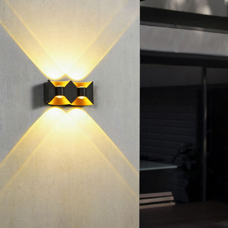 Contemporary Nordic Waterproof Square Rectangular Aluminum LED Wall Sconce Lamp For Outdoor Patio