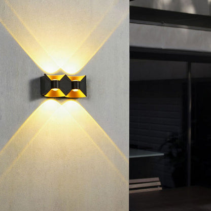 Contemporary Nordic Waterproof Square Rectangular Aluminum LED Wall Sconce Lamp For Outdoor Patio
