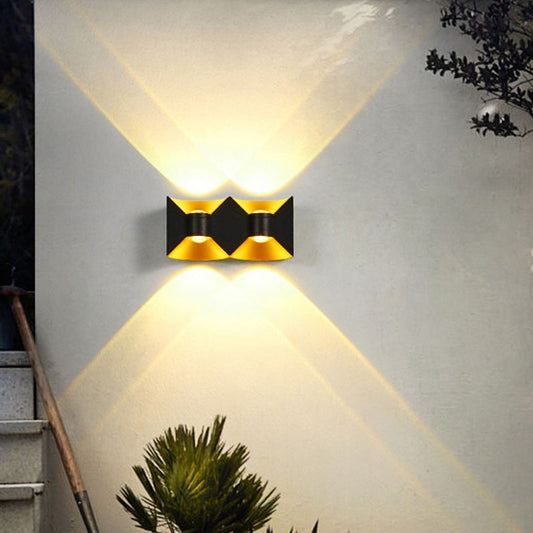 Contemporary Nordic Waterproof Square Rectangular Aluminum LED Wall Sconce Lamp For Outdoor Patio