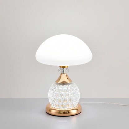 Contemporary Luxury USB Iron PC Dome Mushroom LED Table Lamp For Bedside