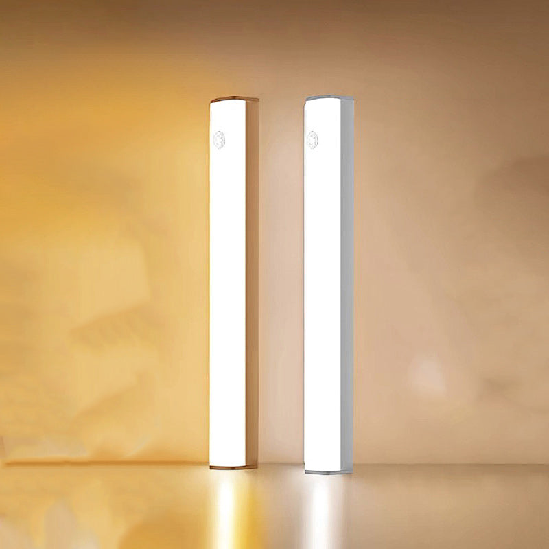 مصباح حائط LED بتصميم عصري بسيط مزود بمستشعر جسم مغناطيسي من الأكريليك مزود بشريط LED للمطبخ 