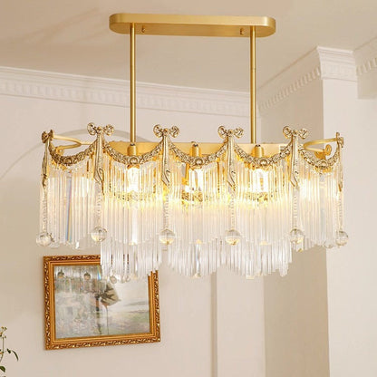 Traditional French Brass Glass Bow Tie Tassel 11/14/20 Light Chandeliers Island Light For Dining Room