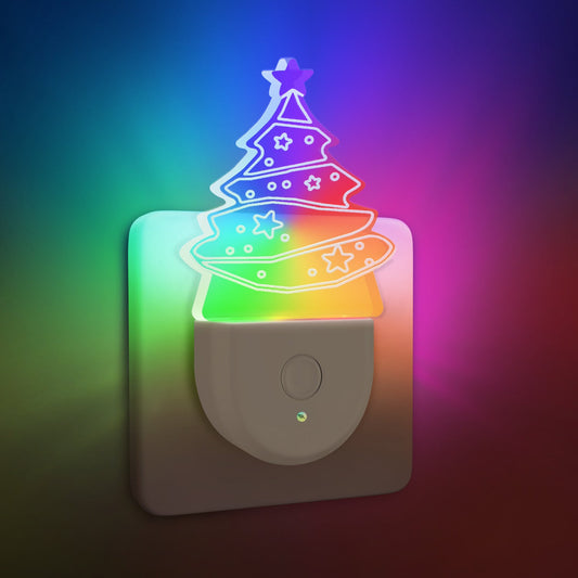 Modern Simplicity Acrylic Christmas Tree LED Wall Sconce Lamp Night Light For Bedside