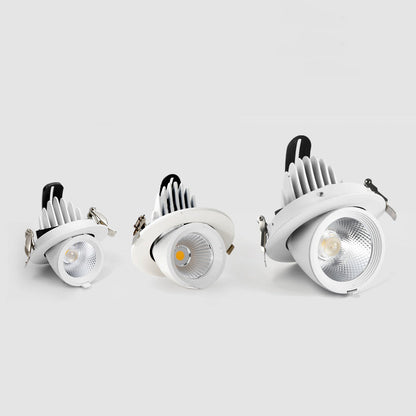 Modern Simplicity Round Aluminum Metal Rotatable Spotlight LED Flush Mount Ceiling Light For Living Room