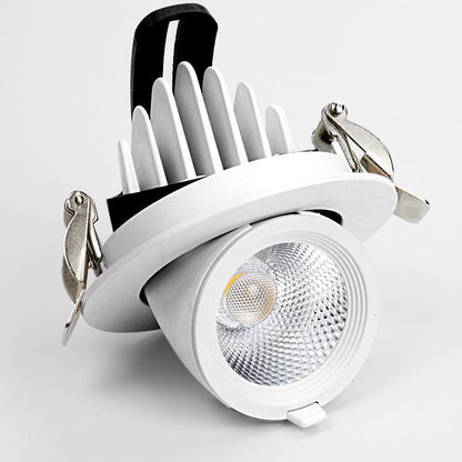Modern Simplicity Round Aluminum Metal Rotatable Spotlight LED Flush Mount Ceiling Light For Living Room