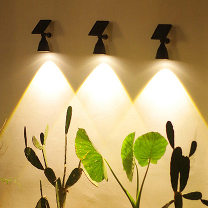 Modern Simplicity Solar Waterproof Horn Spotlight ABS PC LED Wall Sconce Lamp For Outdoor Patio