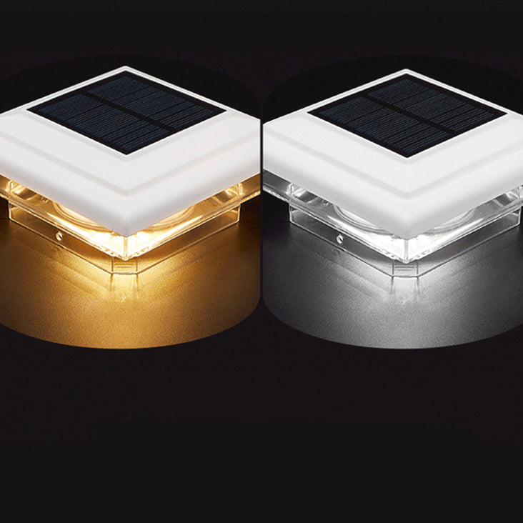 Modern Minimalist Solar Waterproof ABS PS Square LED Outdoor Light Landscape Lighting For Outdoor Patio