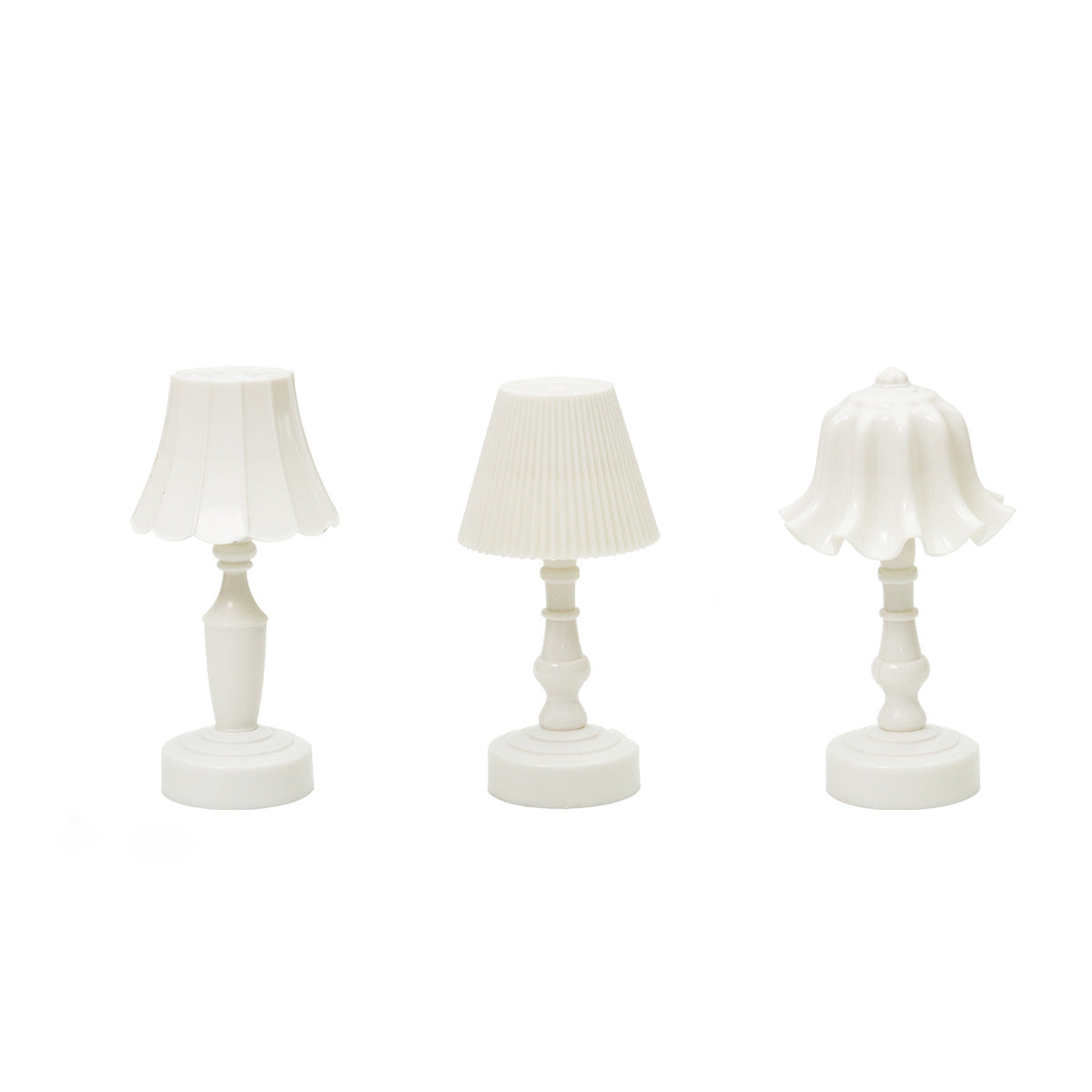 Contemporary Nordic Battery ABS Flower Pleated LED Table Lamp Night Light For Bedside