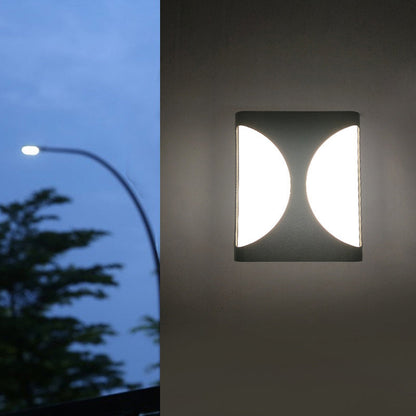 Modern Simplicity Waterproof Aluminum Acrylic Rectangular Geometrical LED Wall Sconce Lamp For Outdoor Patio