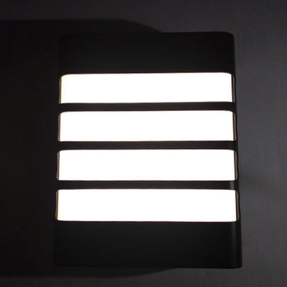 Modern Simplicity Waterproof Aluminum Acrylic Rectangular Geometrical LED Wall Sconce Lamp For Outdoor Patio