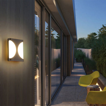 Modern Simplicity Waterproof Aluminum Acrylic Rectangular Geometrical LED Wall Sconce Lamp For Outdoor Patio