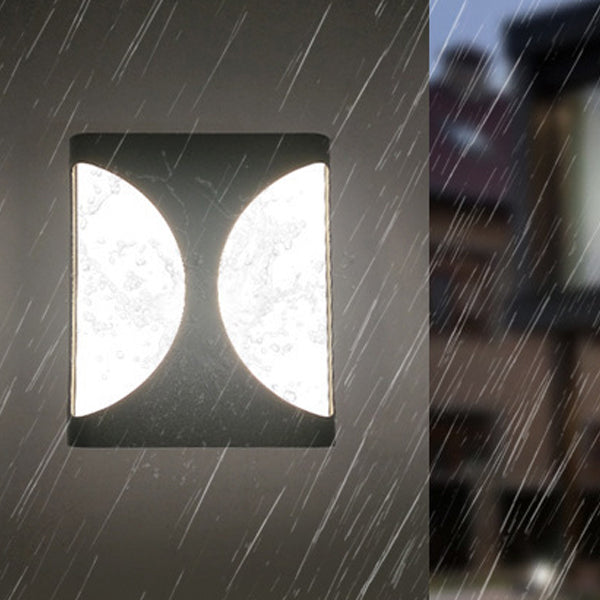 Modern Simplicity Waterproof Aluminum Acrylic Rectangular Geometrical LED Wall Sconce Lamp For Outdoor Patio