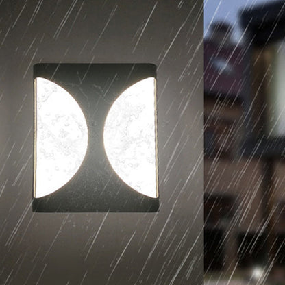 Modern Simplicity Waterproof Aluminum Acrylic Rectangular Geometrical LED Wall Sconce Lamp For Outdoor Patio