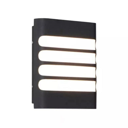 Modern Simplicity Waterproof Aluminum Acrylic Rectangular Geometrical LED Wall Sconce Lamp For Outdoor Patio