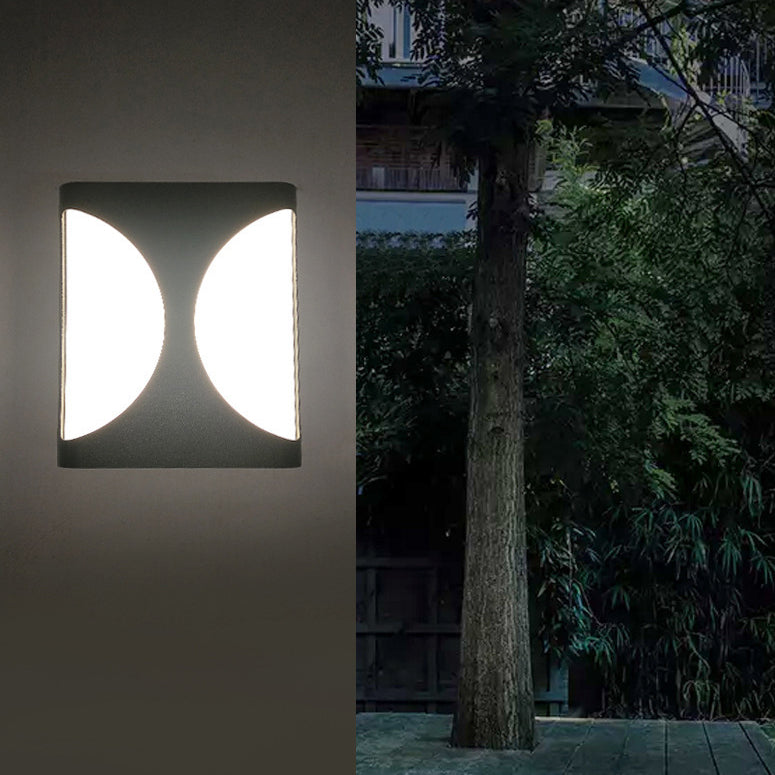 Modern Simplicity Waterproof Aluminum Acrylic Rectangular Geometrical LED Wall Sconce Lamp For Outdoor Patio