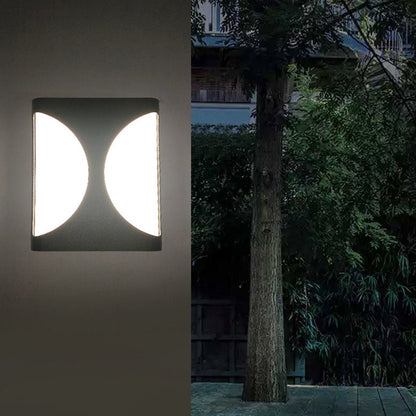 Modern Simplicity Waterproof Aluminum Acrylic Rectangular Geometrical LED Wall Sconce Lamp For Outdoor Patio