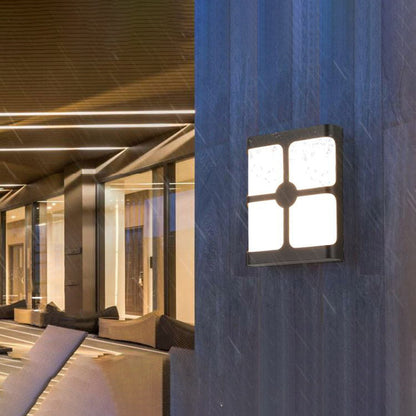 Modern Simplicity Waterproof Aluminum Acrylic Rectangular Geometrical LED Wall Sconce Lamp For Outdoor Patio