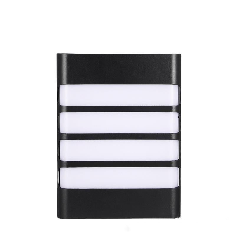 Modern Simplicity Waterproof Aluminum Acrylic Rectangular Geometrical LED Wall Sconce Lamp For Outdoor Patio