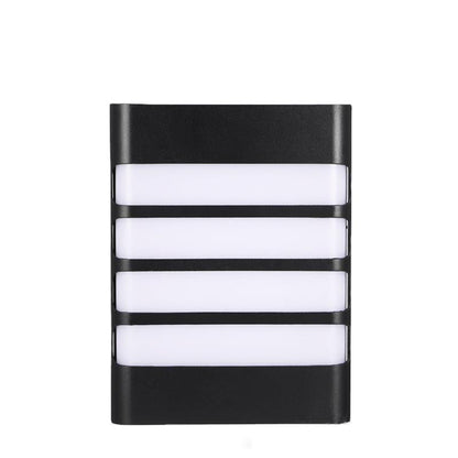 Modern Simplicity Waterproof Aluminum Acrylic Rectangular Geometrical LED Wall Sconce Lamp For Outdoor Patio