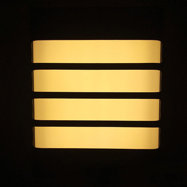 Modern Simplicity Waterproof Aluminum Acrylic Rectangular Geometrical LED Wall Sconce Lamp For Outdoor Patio