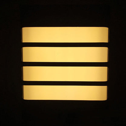 Modern Simplicity Waterproof Aluminum Acrylic Rectangular Geometrical LED Wall Sconce Lamp For Outdoor Patio