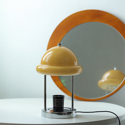 Contemporary Nordic Metal Glass Mushroom 1-Light Melting Wax Table Lamp For Bedroom