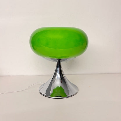 Traditional Vintage USB Iron Glass Round Persimmon LED Table Lamp Night Light For Bedside