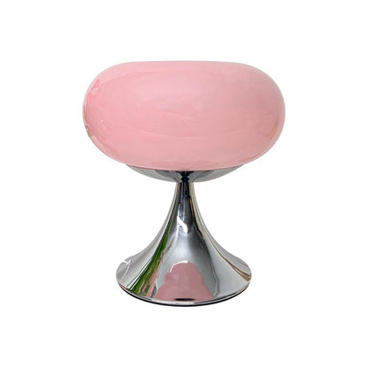 Traditional Vintage USB Iron Glass Round Persimmon LED Table Lamp Night Light For Bedside