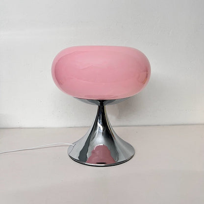 Traditional Vintage USB Iron Glass Round Persimmon LED Table Lamp Night Light For Bedside