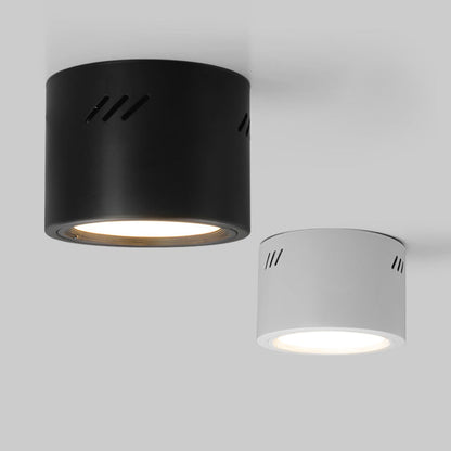 Modern Minimalist Aluminum PC Round Cylinder Spotlight LED Flush Mount Ceiling Light For Hallway