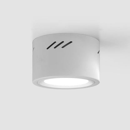 Modern Minimalist Aluminum PC Round Cylinder Spotlight LED Flush Mount Ceiling Light For Hallway