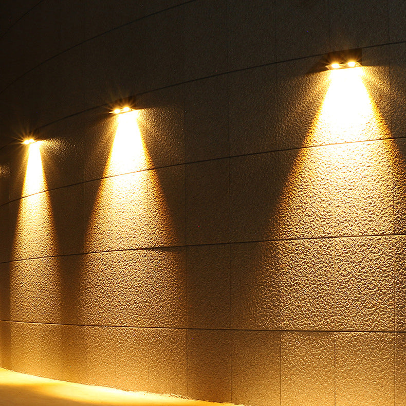 Modern Simplicity Solar Waterproof ABS PMMA Rectangular LED Wall Sconce Lamp For Outdoor Patio
