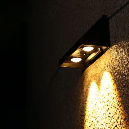 Modern Simplicity Solar Waterproof ABS PMMA Rectangular LED Wall Sconce Lamp For Outdoor Patio