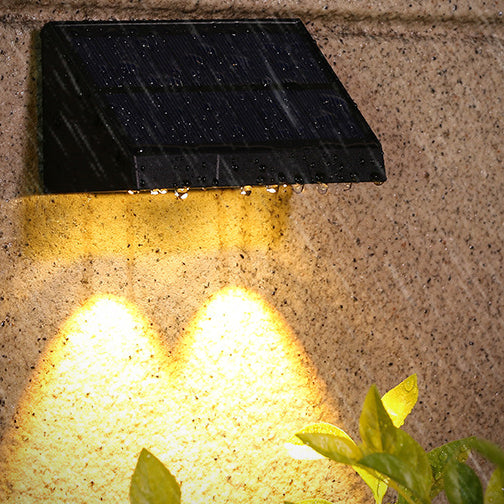 Modern Simplicity Solar Waterproof ABS PMMA Rectangular LED Wall Sconce Lamp For Outdoor Patio
