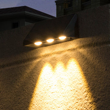 Modern Simplicity Solar Waterproof ABS PMMA Rectangular LED Wall Sconce Lamp For Outdoor Patio